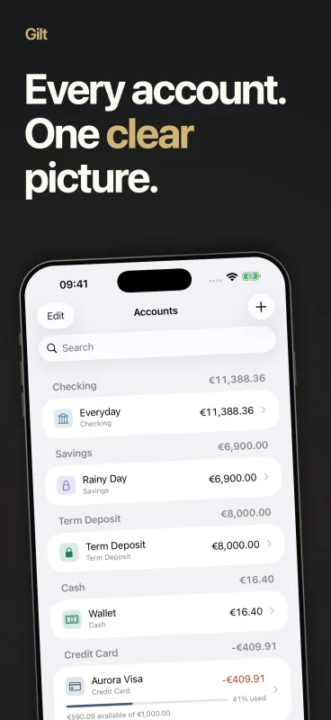 See every account — Gilt accounts